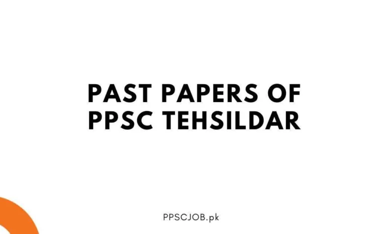 Past Papers of PPSC Tehsildar