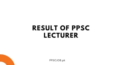Result of PPSC Lecturer