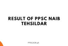 Result of PPSC Naib Tehsildar