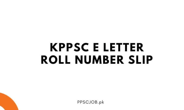 KPPSC E Letter Roll Number Slip