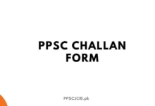 PPSC Challan Form