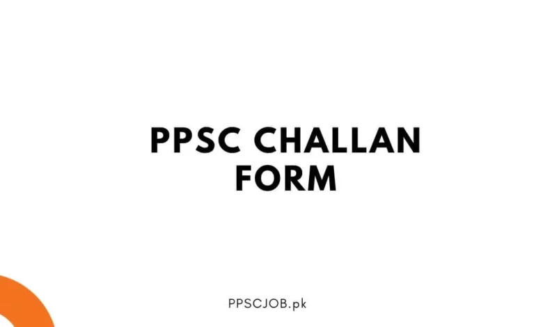 PPSC Challan Form
