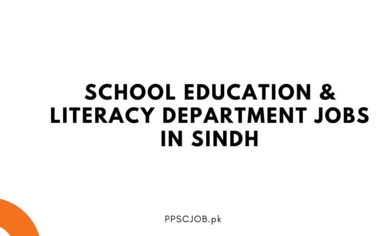 School Education & Literacy Department Jobs in Sindh