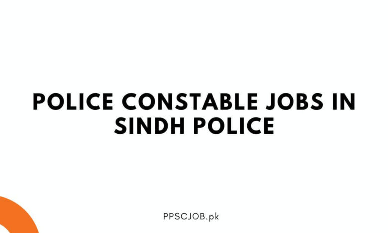 Police Constable Jobs in Sindh Police